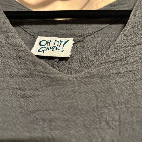Oh My Gauze! Charcoal V-Neck Tunic - Picture 2 of 3